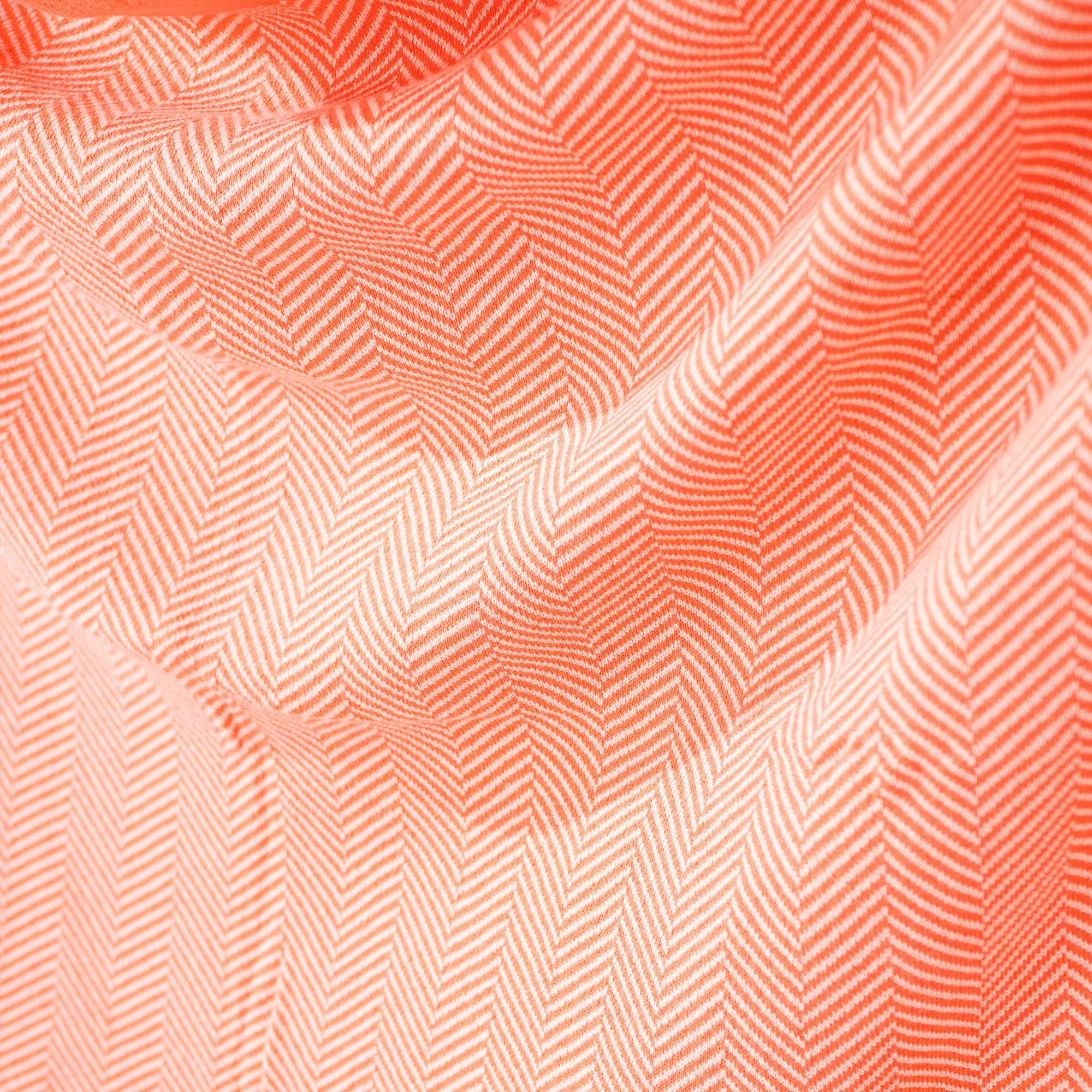 Throw / Blanket - Knitted Herringbone Coral Pink