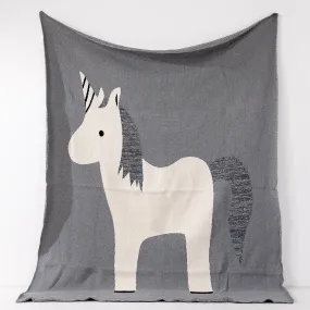 Throw / Blanket - Knitted Solo Unicorn