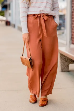 Tie Top Wide Leg Pants