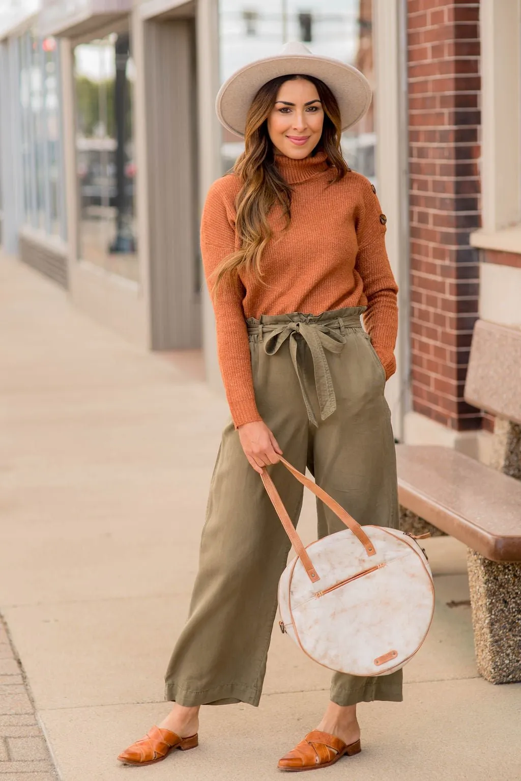 Tie Top Wide Leg Pants