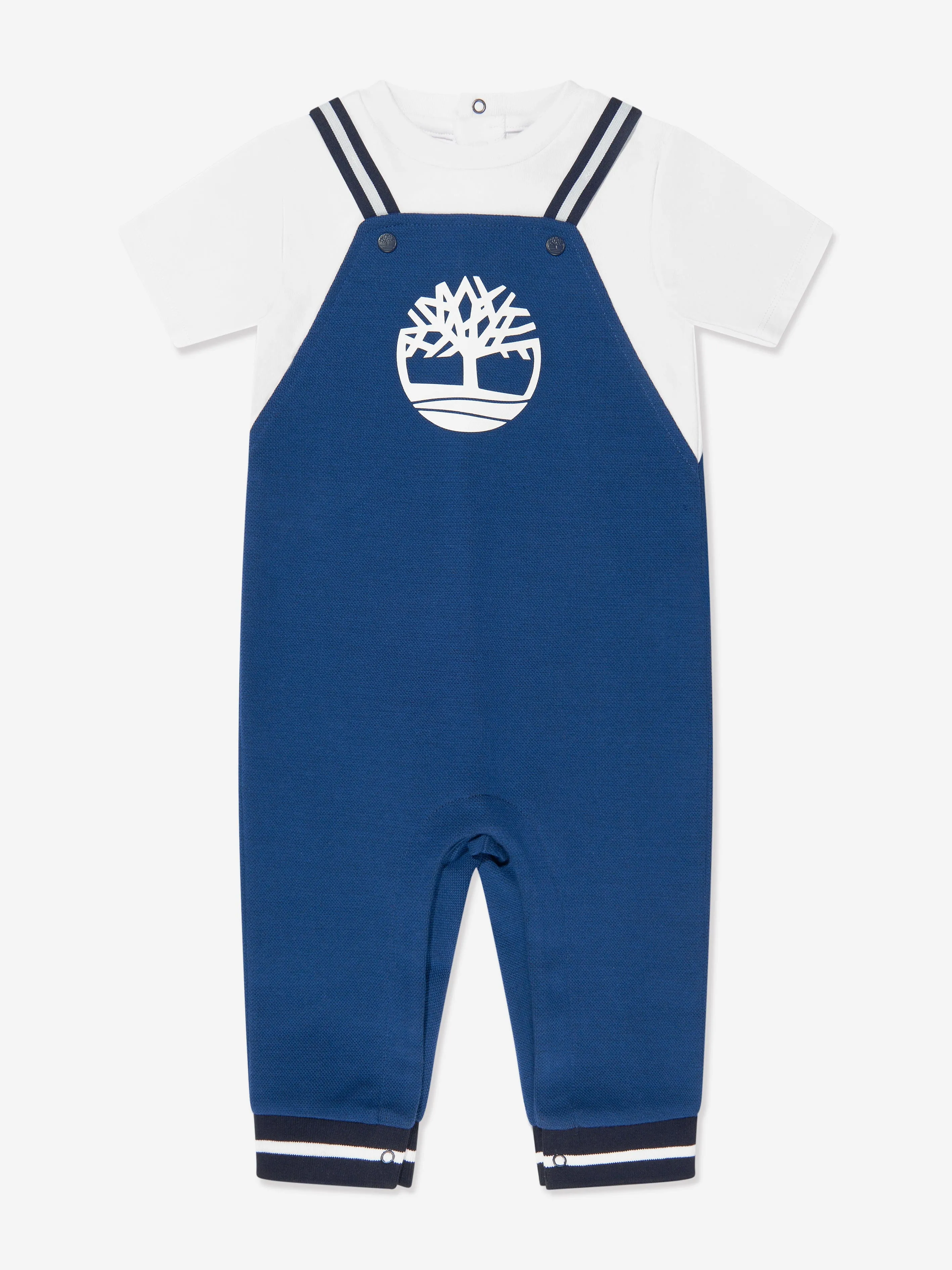 Timberland Baby Boys 2 in 1 Effect Romper in Blue