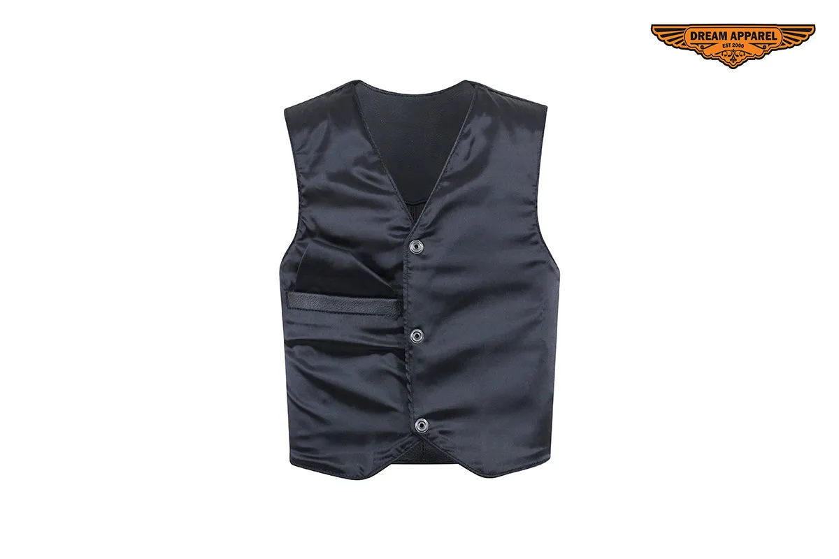 Toddler Kids Plain Leather Vest