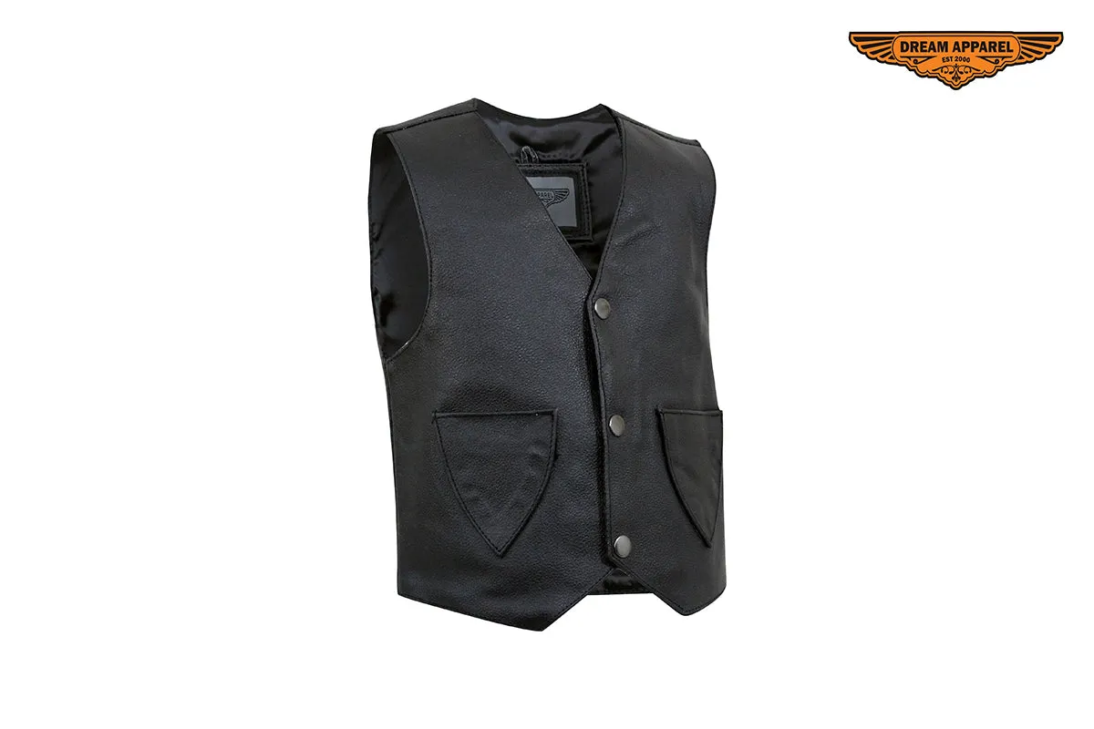 Toddler Kids Plain Leather Vest