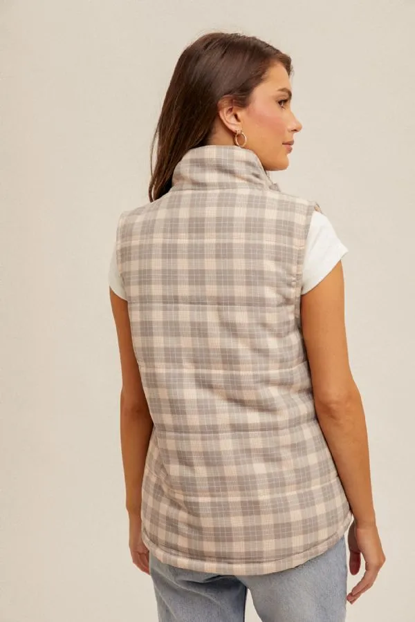 Toupe Plaid Vest