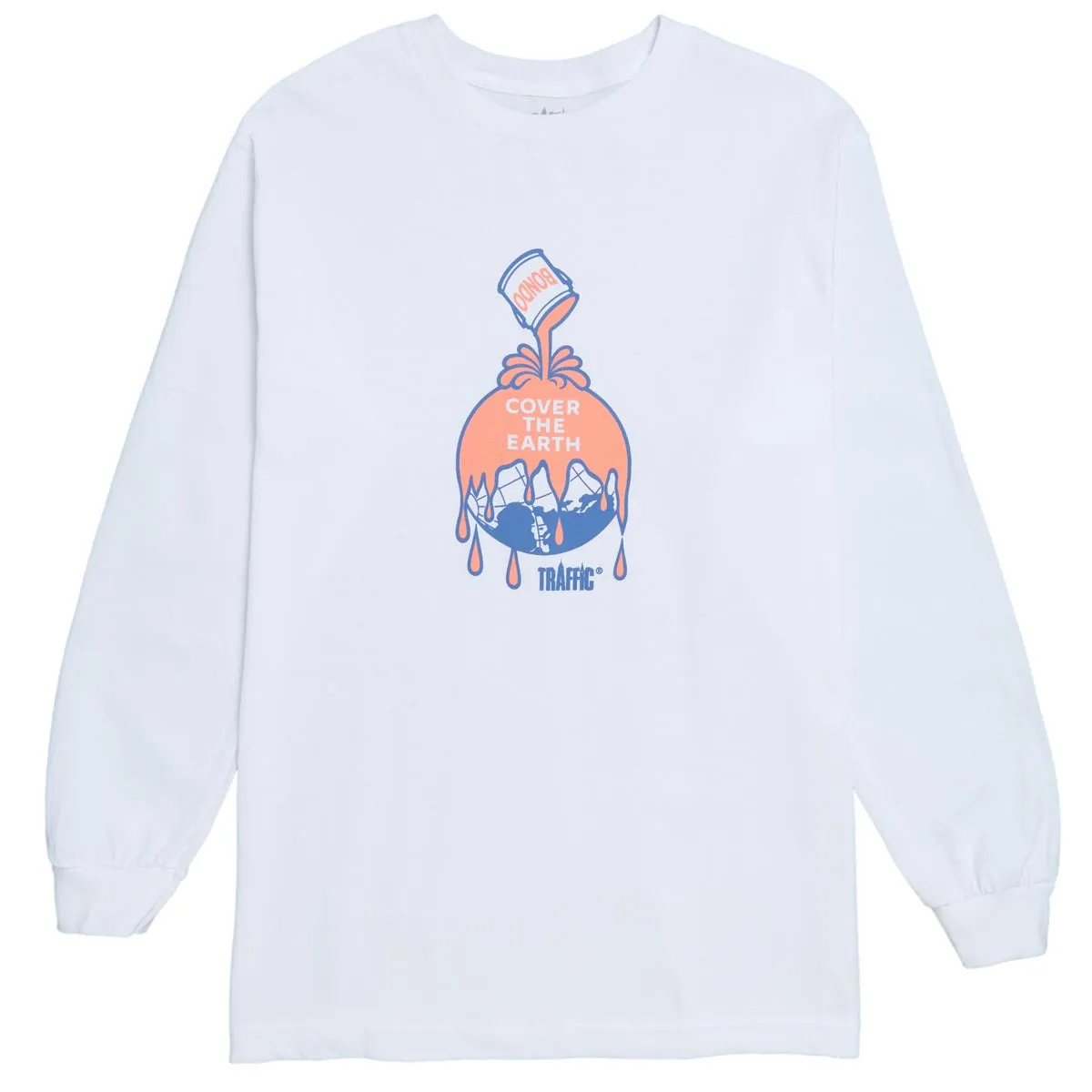 Traffic Cover The Earth Long Sleeve T-Shirt - White