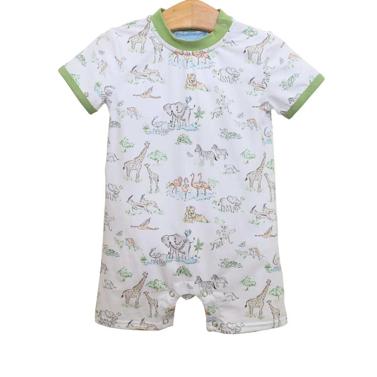 Trotter Street - Safari Animals SS Romper