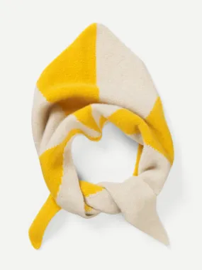 TWO COLOUR RAY TRIANGLE NECKERCHIEF GOLDEN EYE & OATMEAL