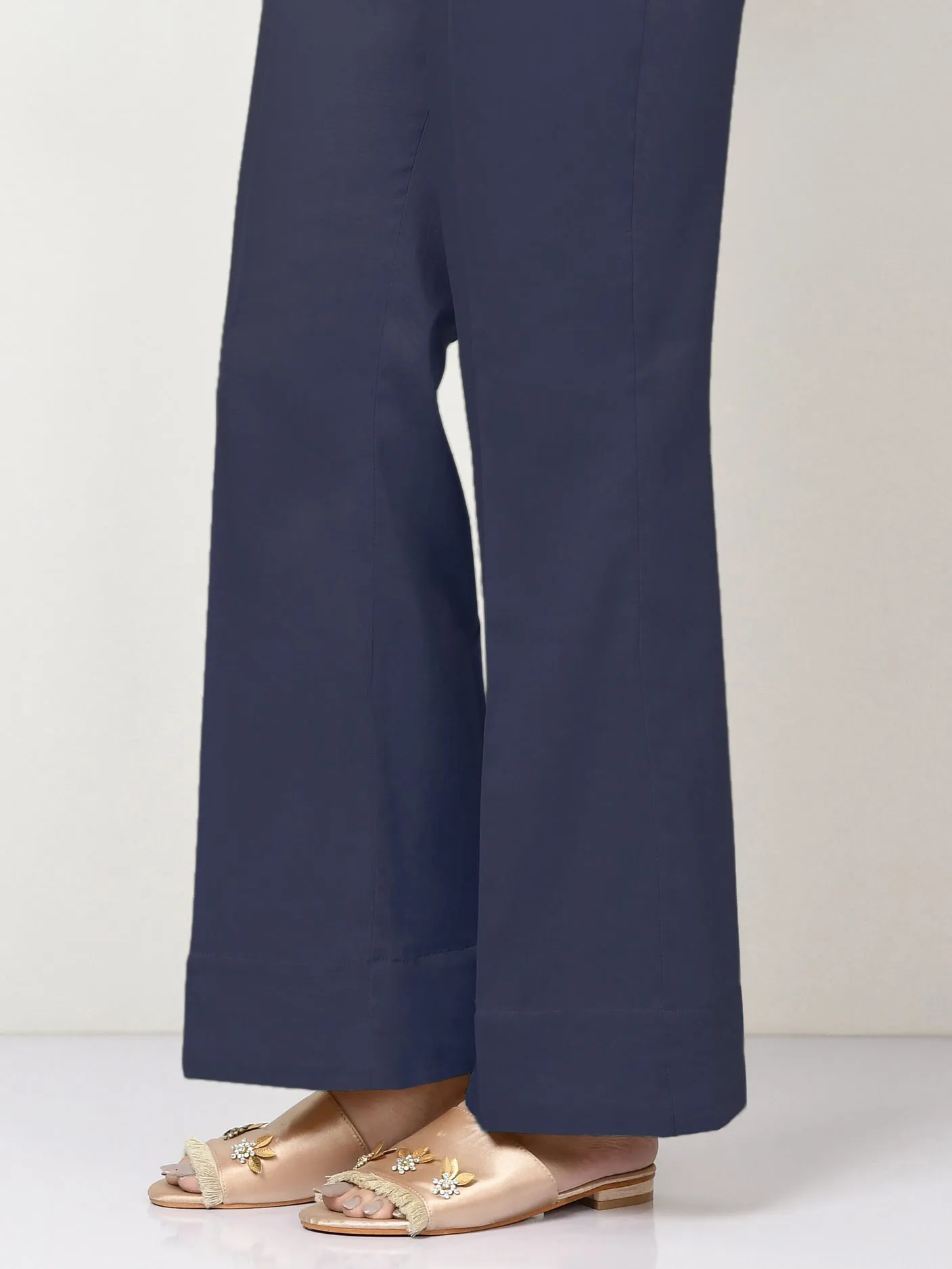 Unstitched Cambric Trouser - Dark Blue