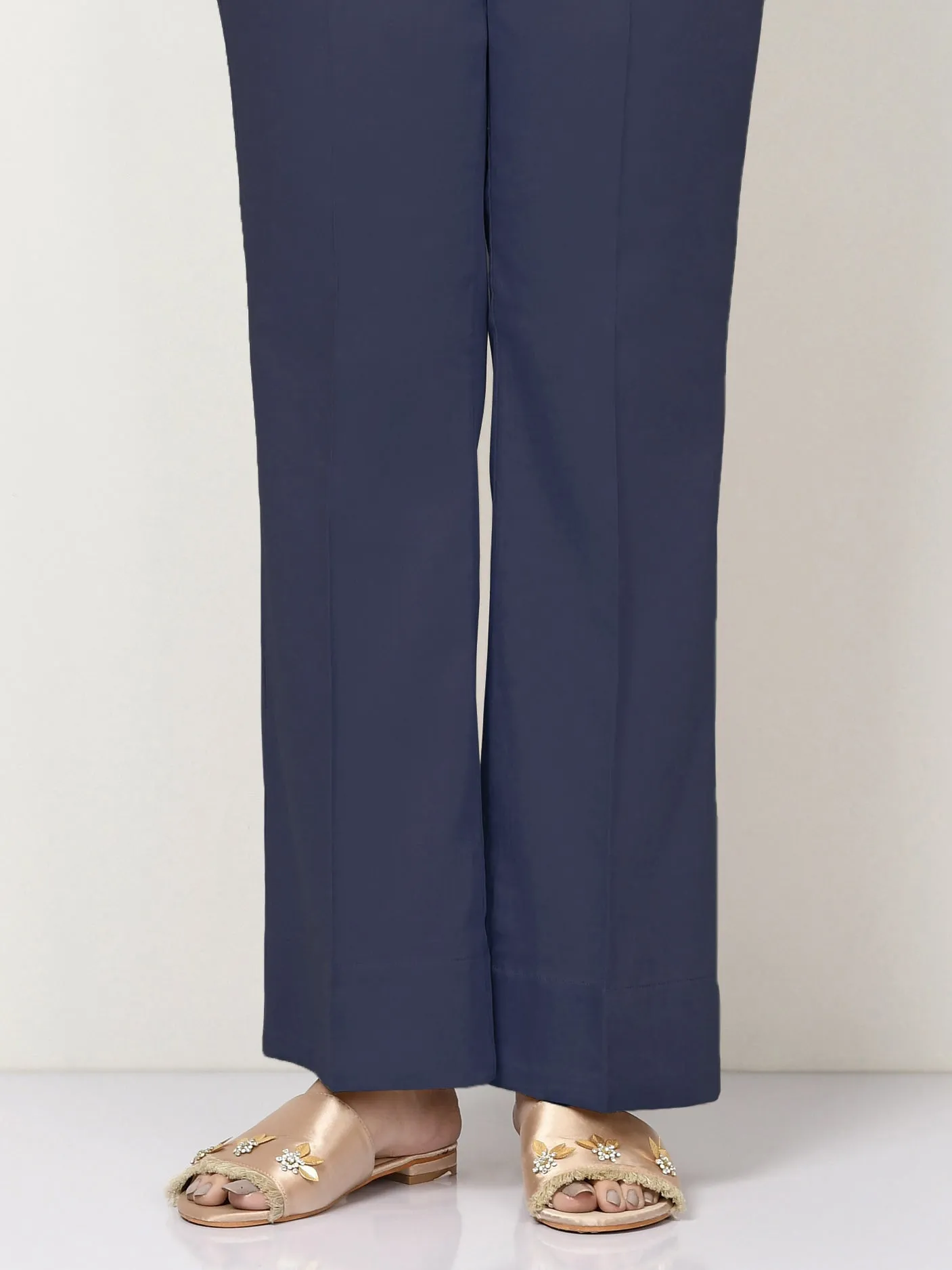 Unstitched Cambric Trouser - Dark Blue