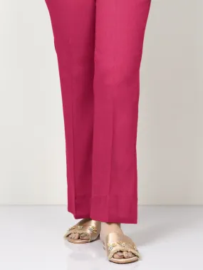 Unstitched Cambric Trouser - Ruby Pink