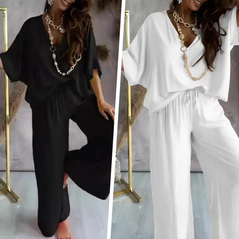 🌸Up to 80% off🔥Summer Hot Sale🔥Women’s Casual Loose Solid Color Suit