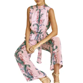 Valentina Chiffon Floral Backless Jumpsuit