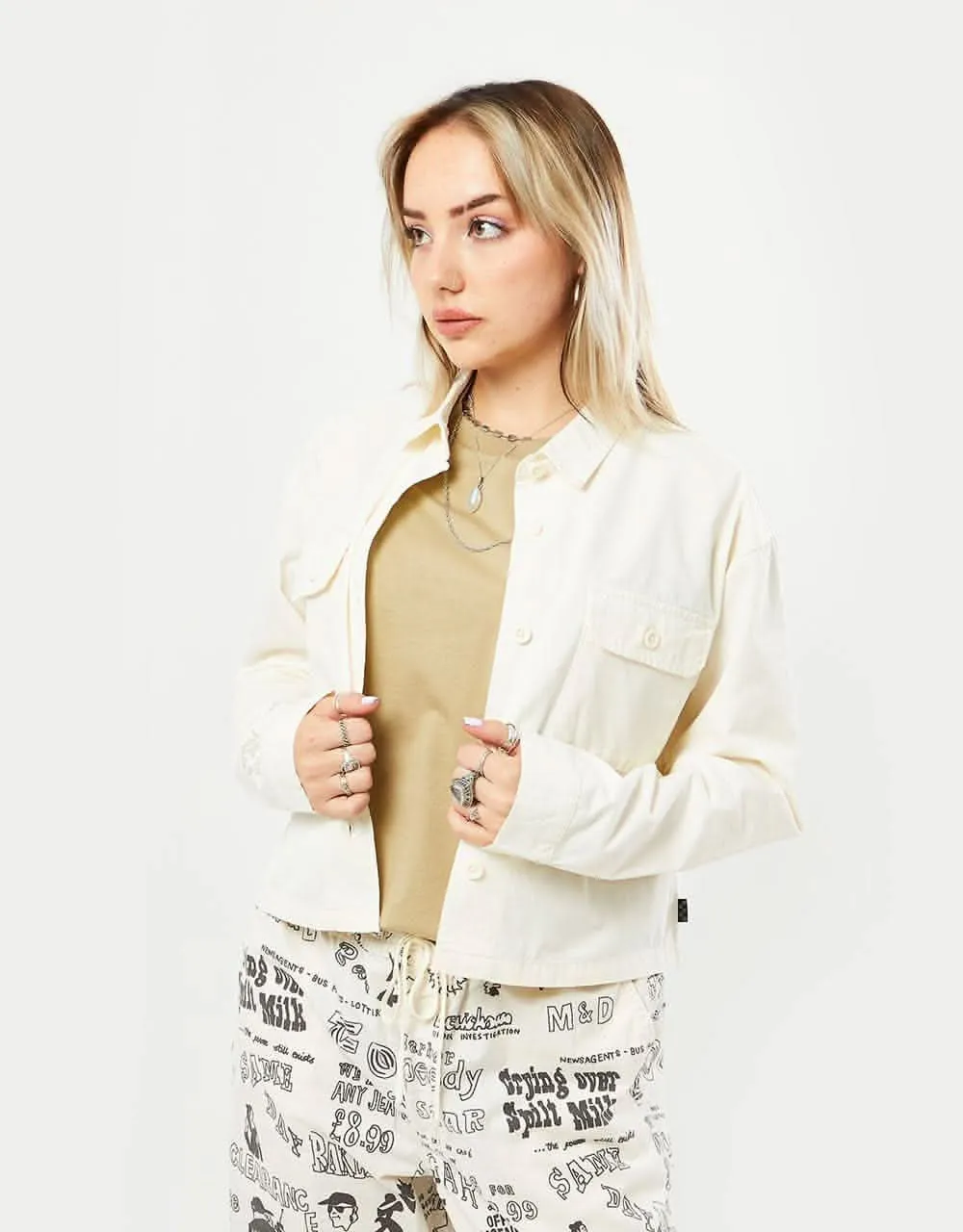 Vans x Helena Long Lonely For You Womens Shacket - Antique White