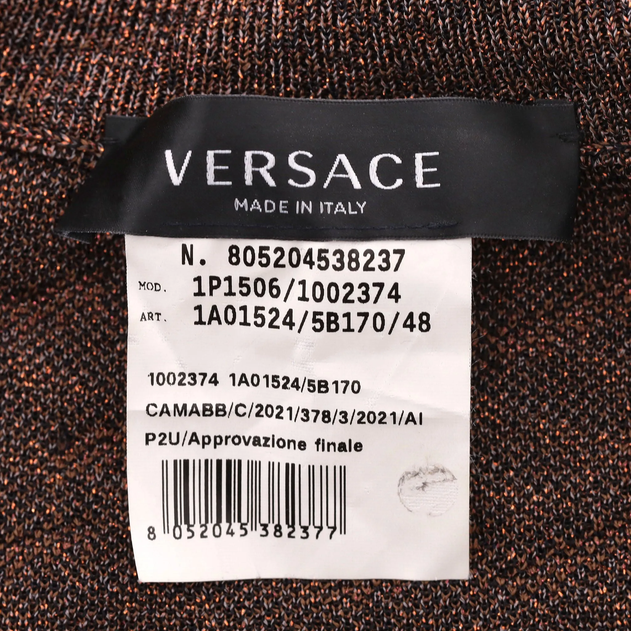 Versace Jacquard Logo Monogram Knitted Vest. Size M