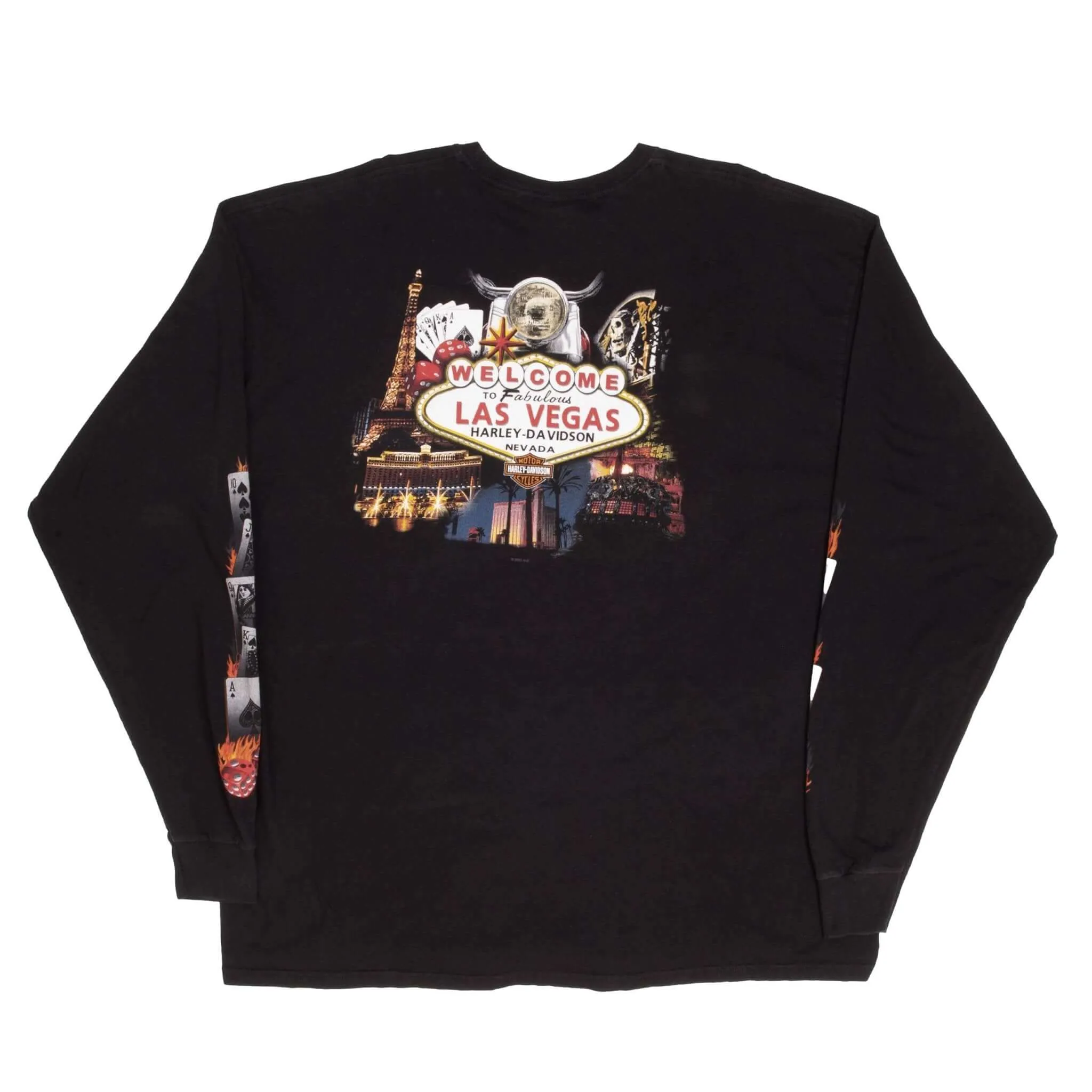 VINTAGE HARLEY DAVIDSON LAS VEGAS LONG SLEEVE TEE SHIRT 2005 SIZE 3XL