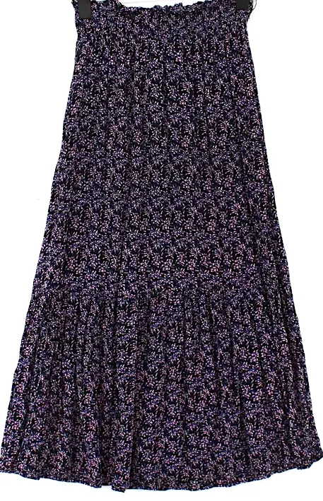 Whistles London UK. Black Floral 100% Viscose Long Maxi Skirt