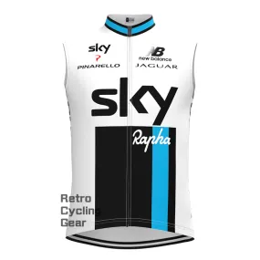 white sky Retro Cycling Vest