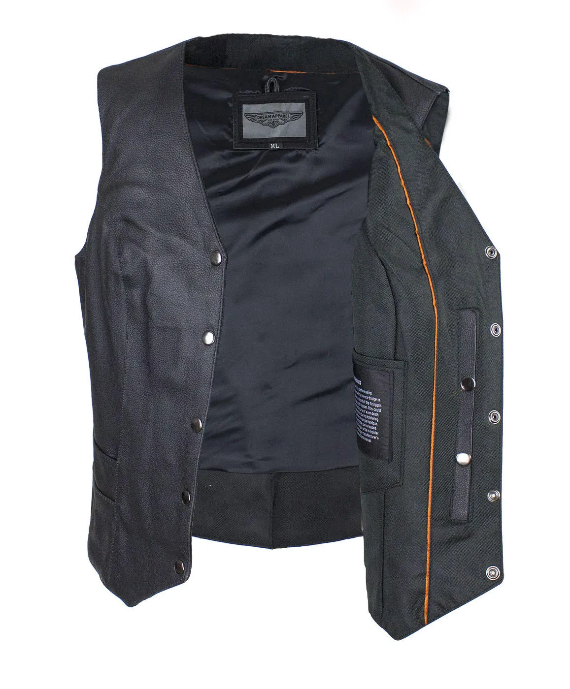 Women’s Black Concealed Gun Pocket Vest