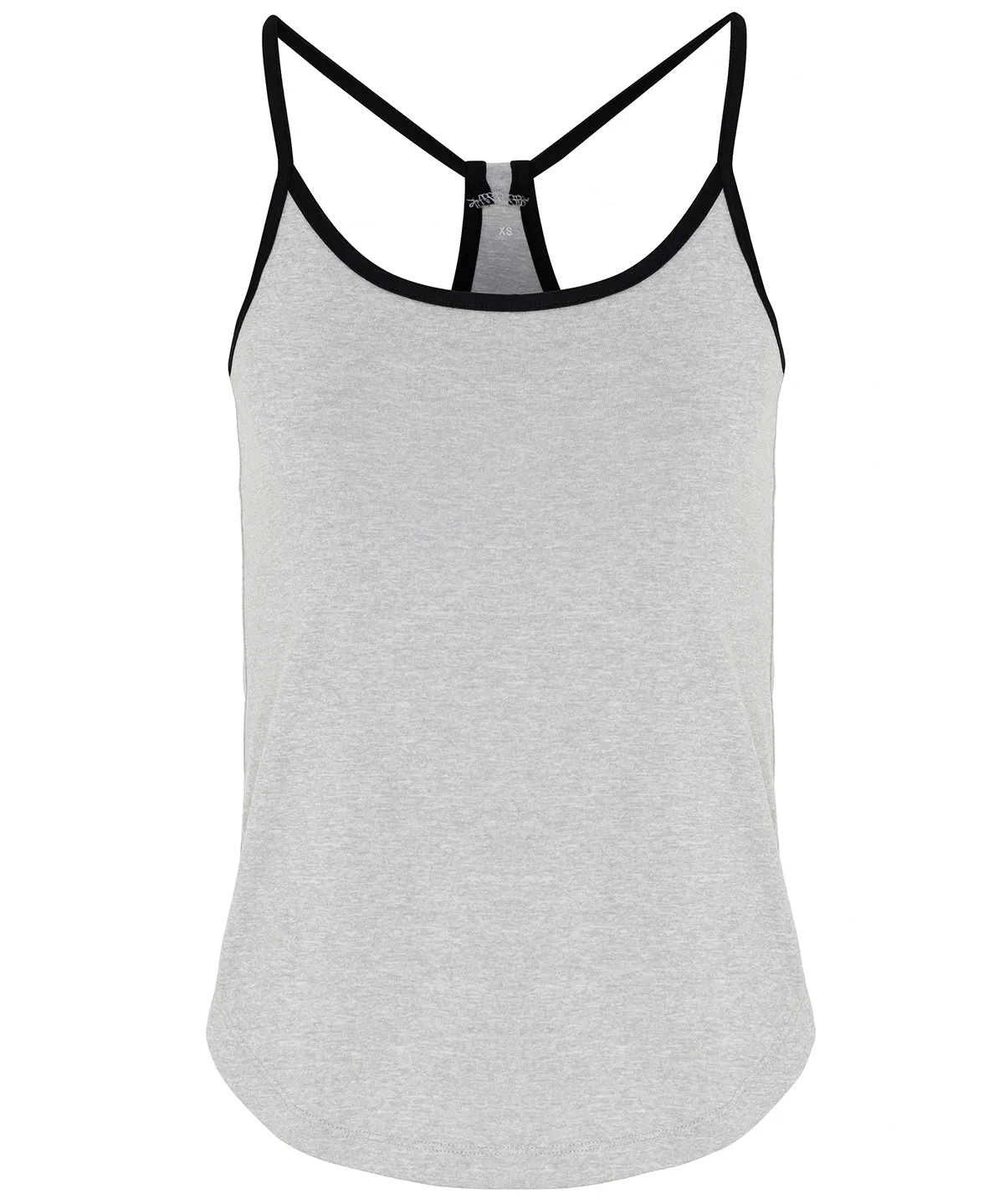 Womens TriDri® yoga vest | Silver Melange/Black