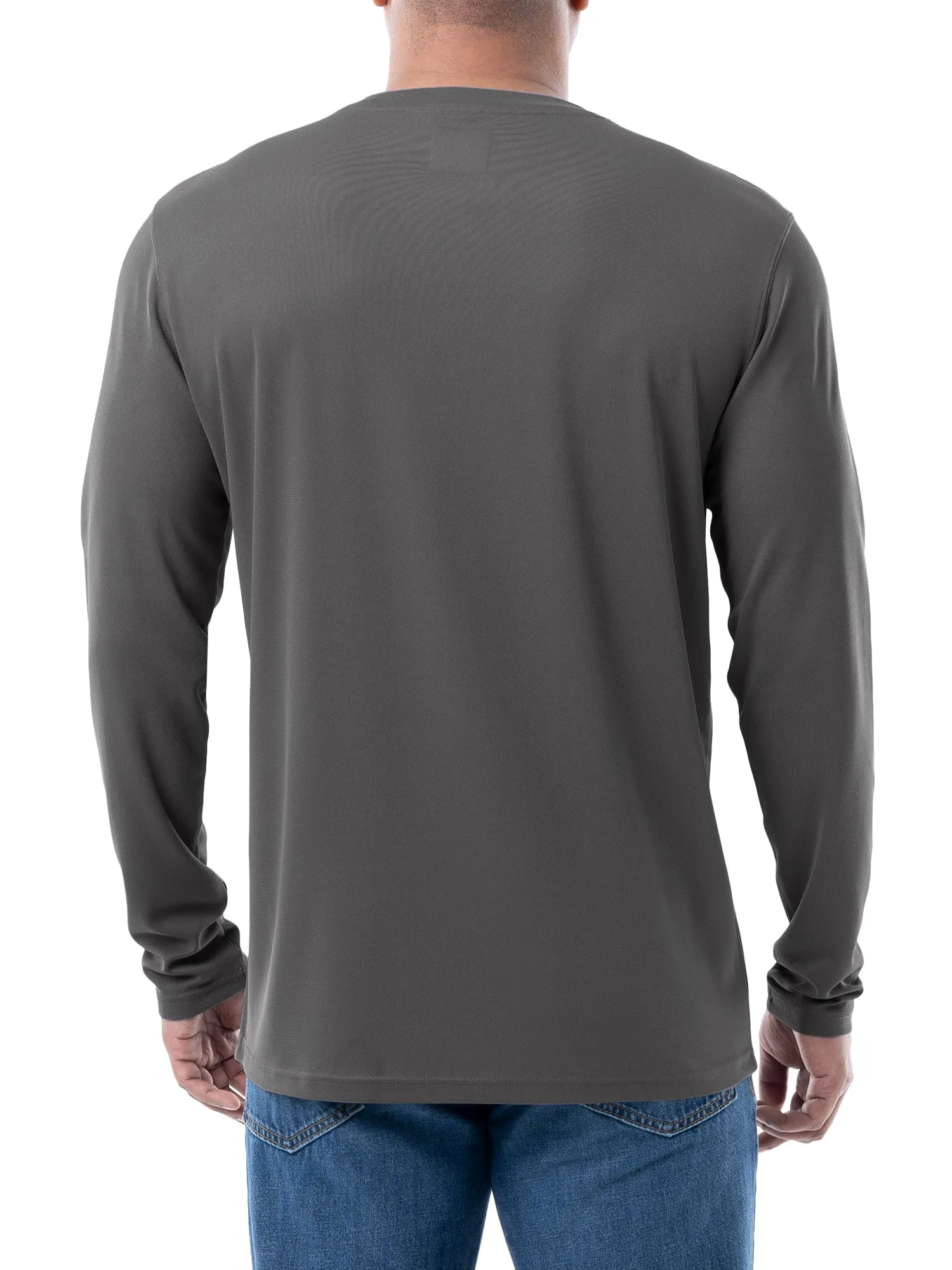 Wrangler - Workwear Men's Long Sleeve Poly Performance Pocket, T-Shirt