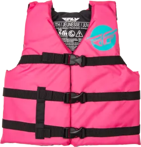 YOUTH FLOTATION VEST NEON PINK/TEAL