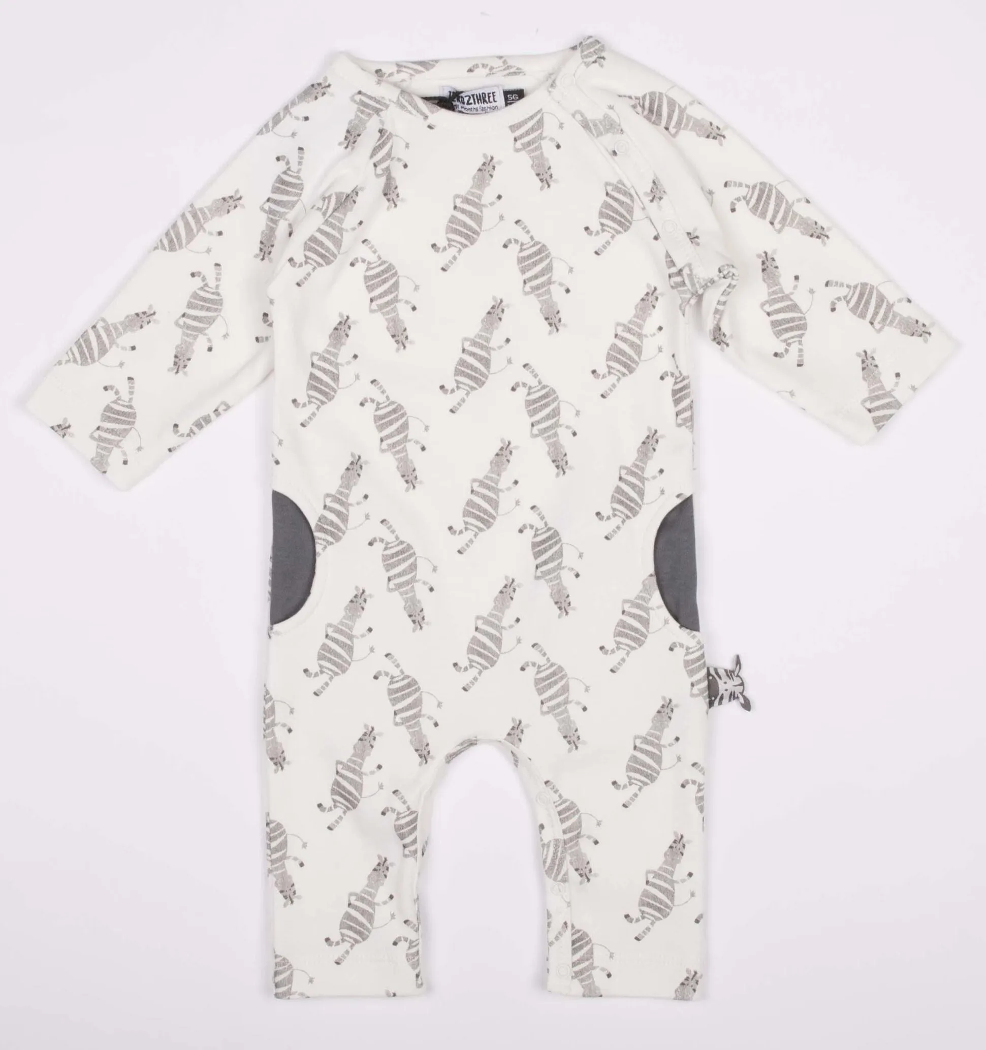 Zero to Three Zebra Romper